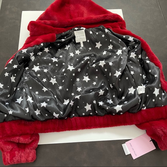 Avec Les Filles Cozy Faux Fur Crop Hooded Jacket - Picture 4 of 7